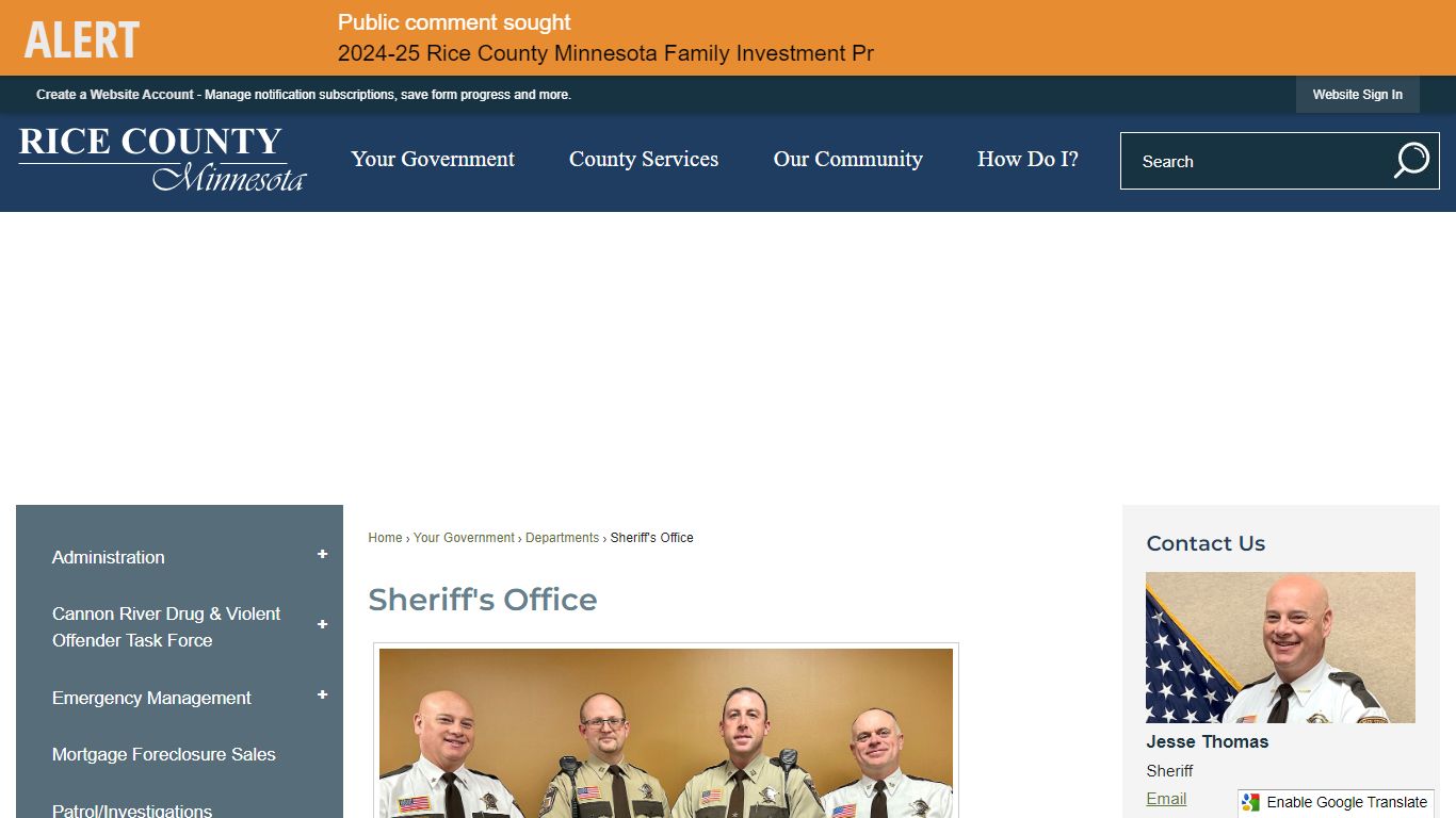 Sheriff's Office | Rice County, MN